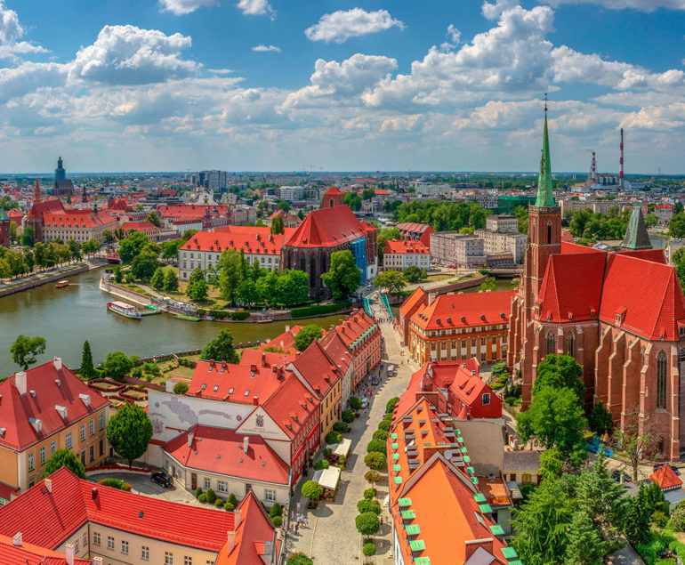 historyczne stare miasto we Wrocławiu